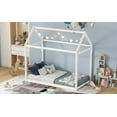 thumbnail image 6 of Twin Size Wooden House Bed, White, 6 of 9