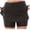 Black, variant on USSUMA Summer Saving Running Shorts for Women Solid Color Pull-on Elastic Skinny Leggings Shorts Skirts Leisure Mid Waist Sports Stylish Shorts Leggings Loose Fit Flowy Shorts for Office Black L