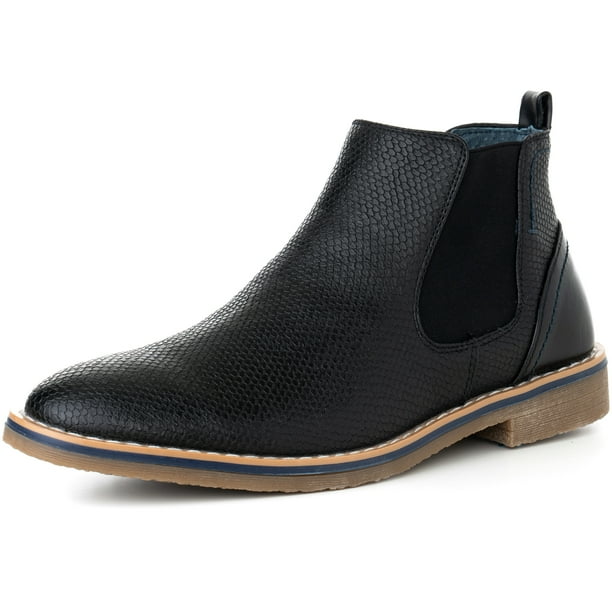 Alpine Nash Chelsea Boots Snakeskin Ankle Boot Genuine Leather Lined - Walmart.com