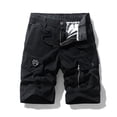 thumbnail image 2 of Sentmoon Short pour Homme Pantalon Utilitaire d'Extérieur pour Hommes Couleur Unie Multi-Poches Taille Extensible Coupe Fuselée Poignets Élastiques Style Workwear Pantalon Décontracté pour la Randonnée, le Voyage et l'Usage Quotidien 30-38, 2 of 9
