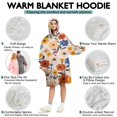 thumbnail image 5 of Wearable Oversized Blanket,Pioneer Flower Floral Print Pattern Wearable Blanket Hoodie for Adults,Cozy Hooded Blankets with Super Pockets,Super Warm Fuzzy Pullover for Women & Men, 5 of 6