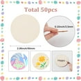 thumbnail image 2 of 50Pcs Round Wooden Sign 2.4 Inch Unfinished Wood Chips Bulk Paintable Blank Natural Smooth Solid Wooden Circles for DIY Crafts Printing Artwork Door Hanger Sign Festival Party Decorations Beige, 2 of 7