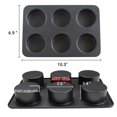 thumbnail image 2 of Molde para magdalenas Elesinsoz, 6 tazas, borde recto, 6,5 cm, acero al carbono, 2 of 9