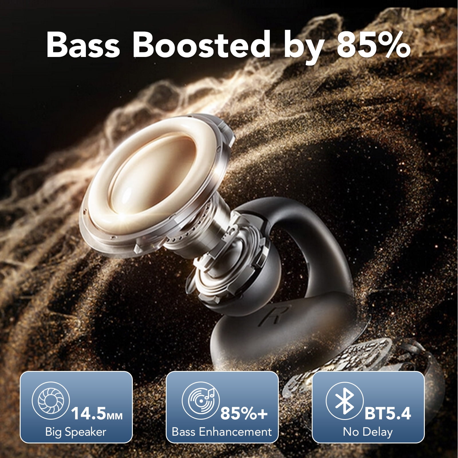 Wireless Earbuds Bluetooth Headphone, Bluetooth 5.4 Earbud, 80Hrs Playtime with LED Charging Case, 4 ENC Noise Cancelling Mic, Deep Bass Ear Buds with Earhook, IPX7 Waterproof Headphones for Sport