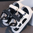 thumbnail image 5 of Baby Boy Girl Closed Toe Summer Toddler Sandals Adjustable Straps Antislip First Walking Sneakers Black 9 Toddler, 5 of 9