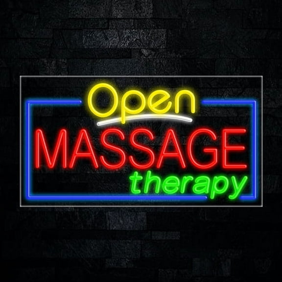 Massage Therapy LED Neon Sign 33"L x 18"H #35789