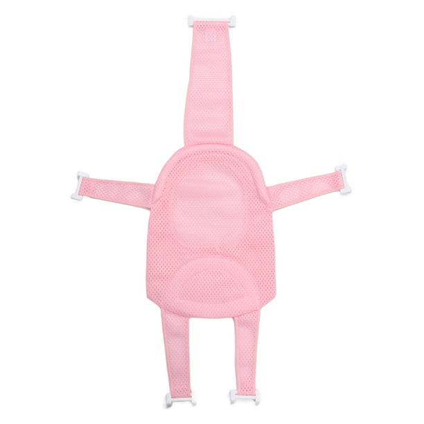 Asiento de baño para bebé, soporte antideslizante, universal, desmontable, red para bañera, ducha, malla rosa