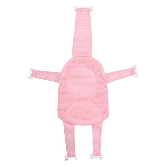 Asiento de baño para bebé, soporte antideslizante, universal, desmontable, red para bañera, ducha, malla rosa