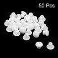 thumbnail image 2 of Uxcell 5mm Dia Clear White Plastic Locking Hole Plug Button Top Flush Type Screw Cap Cover 50 Pack, 2 of 5