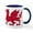 White/Navy Inside, variant on CafePress - Welsh Dragon Mug - 11 oz Ceramic Mug - Novelty Coffee Tea Cup