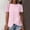 Pink, variant on Womens White Puff Sleeve Peplum Top Ruffle Hem Eyelet Casual Summer Blouse,Size M