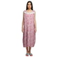 thumbnail image 1 of Moomaya Chemise de Nuit à Manches pour Femmes Imprimée en Coton, 1 of 5