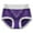 Purple, variant on Diufon Women's Cotton Underwear High Waist Full Coverage Hipster Panties Soft Breathable Floral Pattern Briefs