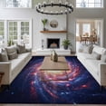 thumbnail image 4 of Area Rug 72×108in, Galaxy Planet Theme Floor Carpet Living Room Rug, Moon Outer Space Non-Slip Welcome Mat Indoor Rugs for Bedroom Dining Room, 4 of 9