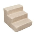 thumbnail image 2 of Tachiuwa Dog Ramp Machine Washable Cover Stable Convenient Sturdy High Density Sponge Khaki 3 Step, 2 of 9