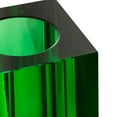 thumbnail image 5 of CC Home Furnishings Medium Rectangular Flower Glass Vase - 7.75" - Green, 5 of 5