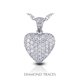 2,04 Carats Diamant Naturel Total Or Blanc 18 Carats Pavé Sertissant Coeur Forme Pendentif Mode – image 1 sur 1