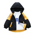 thumbnail image 3 of Esaierr 2-13Y Kids Boys Hooded Jacket for Baby Teen Spring Fall Side Pocket Jacket Splice Zipper Jacket Coat Tops, 3 of 9