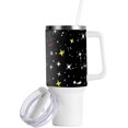thumbnail image 2 of SKYSONIC Insulated Tumblers with Lids and Straws Handles 40oz Water Bottle Star Black Q Travel Mug Reusable Stainless Steel Thermos Vacuum, 2 of 7