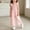 A247 Pink, variant on Girls' Plaid Jumpsuits Ruffle Sleeve Smocked Bodice Rompers Wide Leg Long Pants Kids Summer Casual Square Neck Outfits Beach Vacation Wear Cute Trousers
