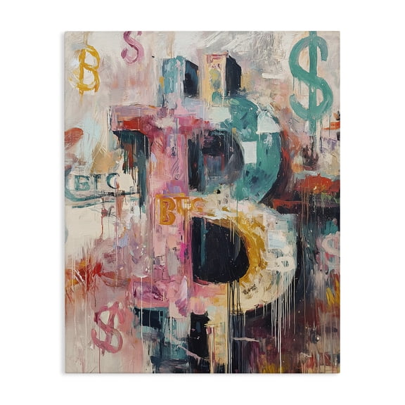 Stupell Industries Contemporary Street Style Crypto Symbol Canvas Art, 16 x 20, by Svetlana Aleynikova
