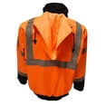 thumbnail image 2 of Cordova J300-L Reptyle Type R, Class III, Orange 3-In-1 Bomber Jacket, PU Coated Polyester Shell, Zip-Out Fleece Jacket, Concealed/Detachable Hood, Large, 2 of 3