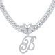 thumbnail image 5 of Stylish Hip Hop Cuban Butterfly Necklace with White Letter Initials, 5 of 5