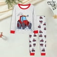thumbnail image 2 of Quealent Little Boys Pajamas Sets Glow in Dark Dinosaur Cotton 2 Piece Toddler Clothes Kids Pjs Sleepwear Size 2-10T Red for Size 6-7 Years, 2 of 6