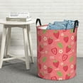 thumbnail image 7 of KLL Strawberry Floral Waterproof Foldable Laundry Hamper Bucket with Handles for Storage Bin,Kids Room,Home Organizer (Medium ), 7 of 7