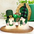 thumbnail image 4 of Patricks Day LED Lighted Gnomes Plush Dolls Cartoon Swedish Tomtes Figure Ornament for Irish Holiday Tabletop Decoration, 4 of 4