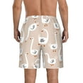 thumbnail image 3 of Kll White Goose Men'S Casual Summer Beach Shorts Hawaiian Shorts With Pockets-Large, 3 of 9