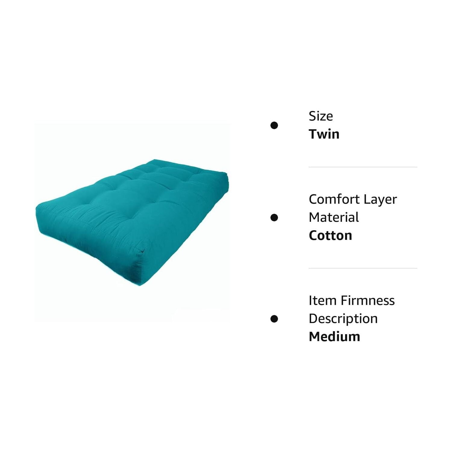Blazing Needles Renewal 10-inch Twill Twin-size Futon Mattress - Aqua Blue