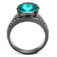 thumbnail image 3 of Luxe Jewelry Designs Stainless Steel Women's Engagement Ring with Blue Zircon Crystal - Size 10, 3 of 4