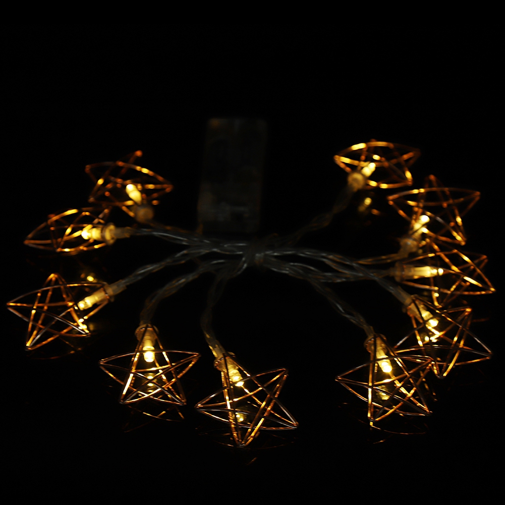 Tebru 1.5m 10 LEDs Geometric String Lights Battery Operated Decorative