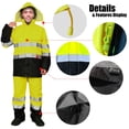 thumbnail image 2 of Men's Hi Vis Rain Jacket, Class 3 High Visibility Rain Gear for Men and Women, Waterproof Rain Suits, Internal Mesh, 2 of 7