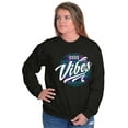 thumbnail image 3 of Retro Galaxy Positive Hippie Quote Unisex Plus Fleece Graphic Sweatshirt Brisco Brands 2X, 3 of 5