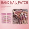 thumbnail image 3 of RAGUPEL 24Pcs Glue on Nails for Women,Diamond Press on French Tip Nails,Embossed Petals Square Press on Nails,Long Nails for Photography,Red Carpet and Stage,Style2, 3 of 7