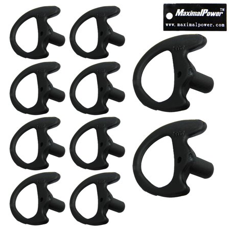 MaximalPower Two Way Radio Left & Right Medium Size Soft Silicon Open Ear Insert Earbud Earmold for Acoustic Coil Tube -Black Color (10-Pack Right M) price history on PriceWatchPro
