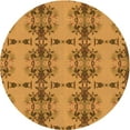 thumbnail image 1 of Ahgly Company Machine Washable Indoor Round Transitional Mahogany Brown Area Rugs, 7' Round, 1 of 7