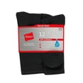 thumbnail image 5 of Hanes Ultimate Men's Crew Socks, 12-Pairs Black 6-12, 5 of 5