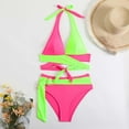 thumbnail image 6 of UPPADA Women High Cut Bikini Sets String Swimsuit Two Piece Underwire Bathing Suit Cut Out Cute Swimwear String Bikini Set Tie Side Halter Swimsuits Summer 2 Piece Bikini Bathing Suit Green,S, 6 of 8