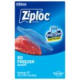 Ziploc® Brand Freezer Bags, Quart Food Storage Bags, with Stay