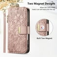 thumbnail image 6 of Decase Anti-Scratch PU Leather Wallet Case Compatible with iPhone 15,Shockproof Magnetic Buckle Hybrid Case Cover with Zipper Pocket Credit Card Slot Cash Slot Wrist Strap Lanyard,Rosegold, 6 of 12