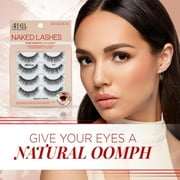 Ardell Naked Strip False Eyelashes 421, Natural-Looking Eye Lashes Lash, 4 Pairs