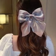thumbnail image 4 of Eoperou Hairpin Elegant Satin Hair Bow Clips Elastic Sturdy Fixing Women Stylish Gentle Hair Accessory for Delicate Hairstyles, 4 of 8