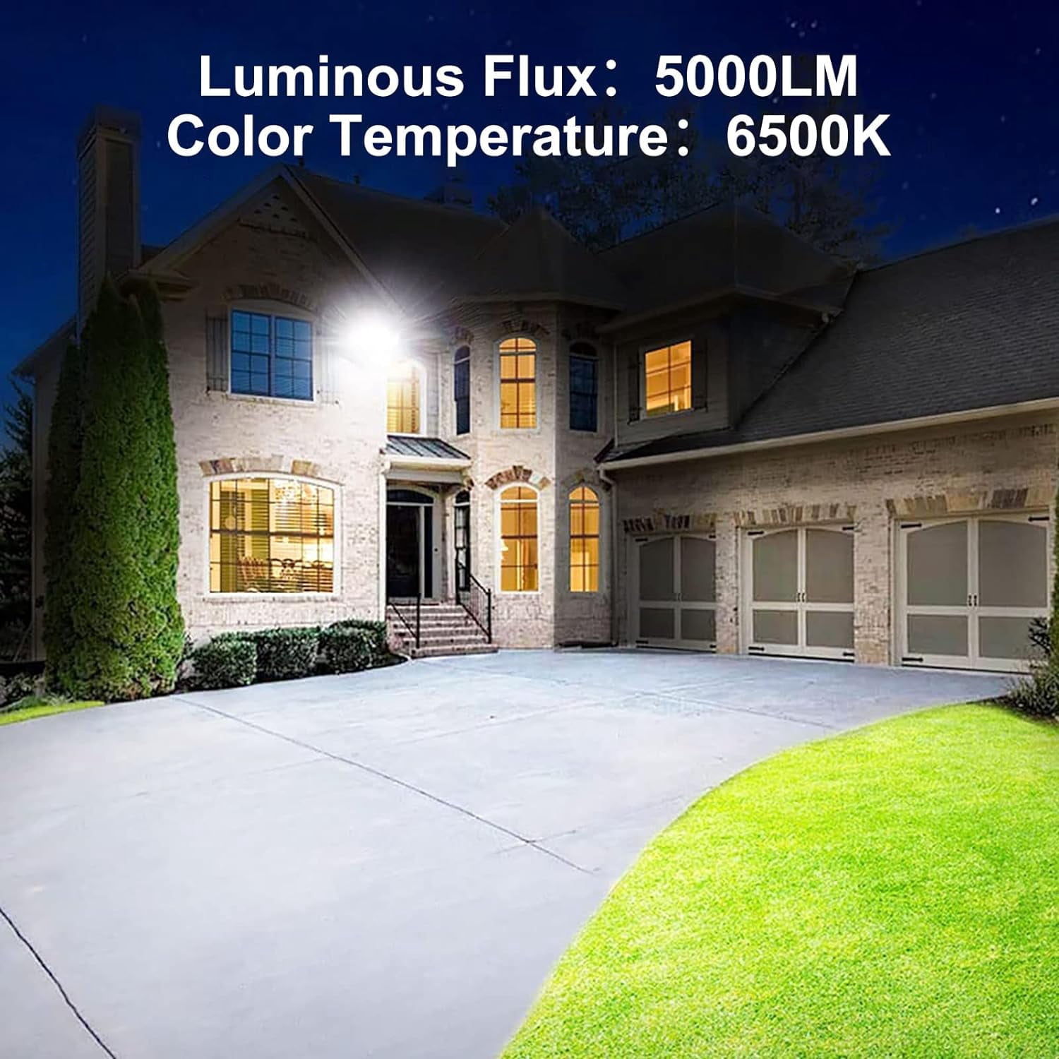 Ouside Waterproof 60W Led Outdoor Flood & Security Lights (2 Pack)