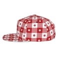 thumbnail image 3 of Fotbe Red Plaid Daisy Flat Bill Visor Cap Classic Snapback Hat Polyester Foam Trucker Hat Trucker Cap Adjustable Baseball Cap, 3 of 9