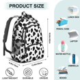 thumbnail image 3 of Cow Print Pattern Backpack for School, Cute School Bag with Adjustable Shoulder Straps and Padded Back, 16.9"x12.6"x5.9", 3 of 3