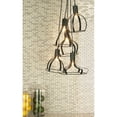 thumbnail image 2 of Decmode Contemporary 56 inch black iron bell-shaped five-light pendant lamp with bulb, Black, 2 of 5