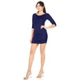 thumbnail image 2 of Women's Casual 3/4 Sleeve Solid Bodycon Mini Dress, 2 of 5